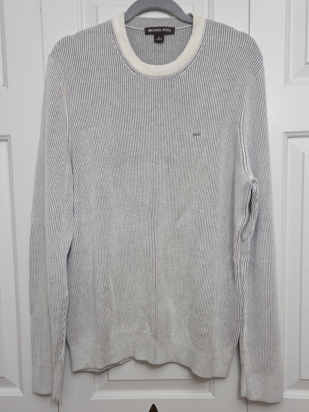 MICHAEL KORS Ribbed Crewneck Knit Sweater/ XL